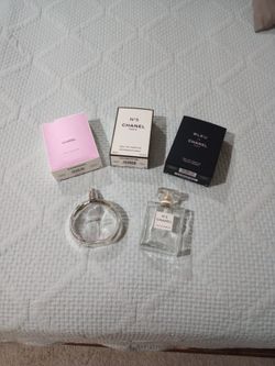 EMPTY CHANEL BOXES AND PERFUME BOTTLES