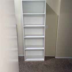 Mainstays 5-Shelf Bookcase with Adjustable Shelves, White