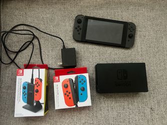 Nintendo switch and joy cons