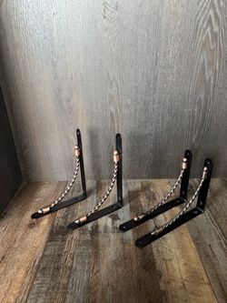 Set of 4 Decorative Metal Shelf Brackets