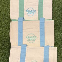 Spring 2026 Trader Joe’s Mini Pastel Canvas Tote Bag 12 Each 