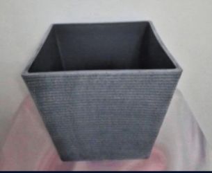 14" Tall Gray Square Resin Planter @ Lasting Creations