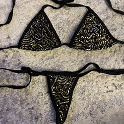 La Costanera Metallic Gold Bikini 