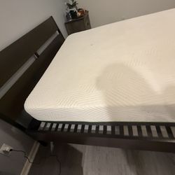 Queen Bed frame And lucid mattress 