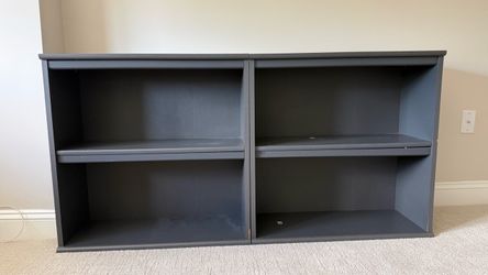 FREE - 2 Dark Gray Low Bookcase Shelving