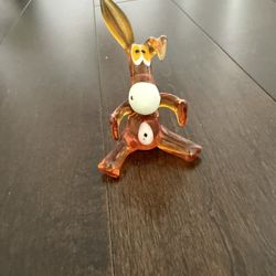 Glass Blown Donkey From Italy NEW UNUSED