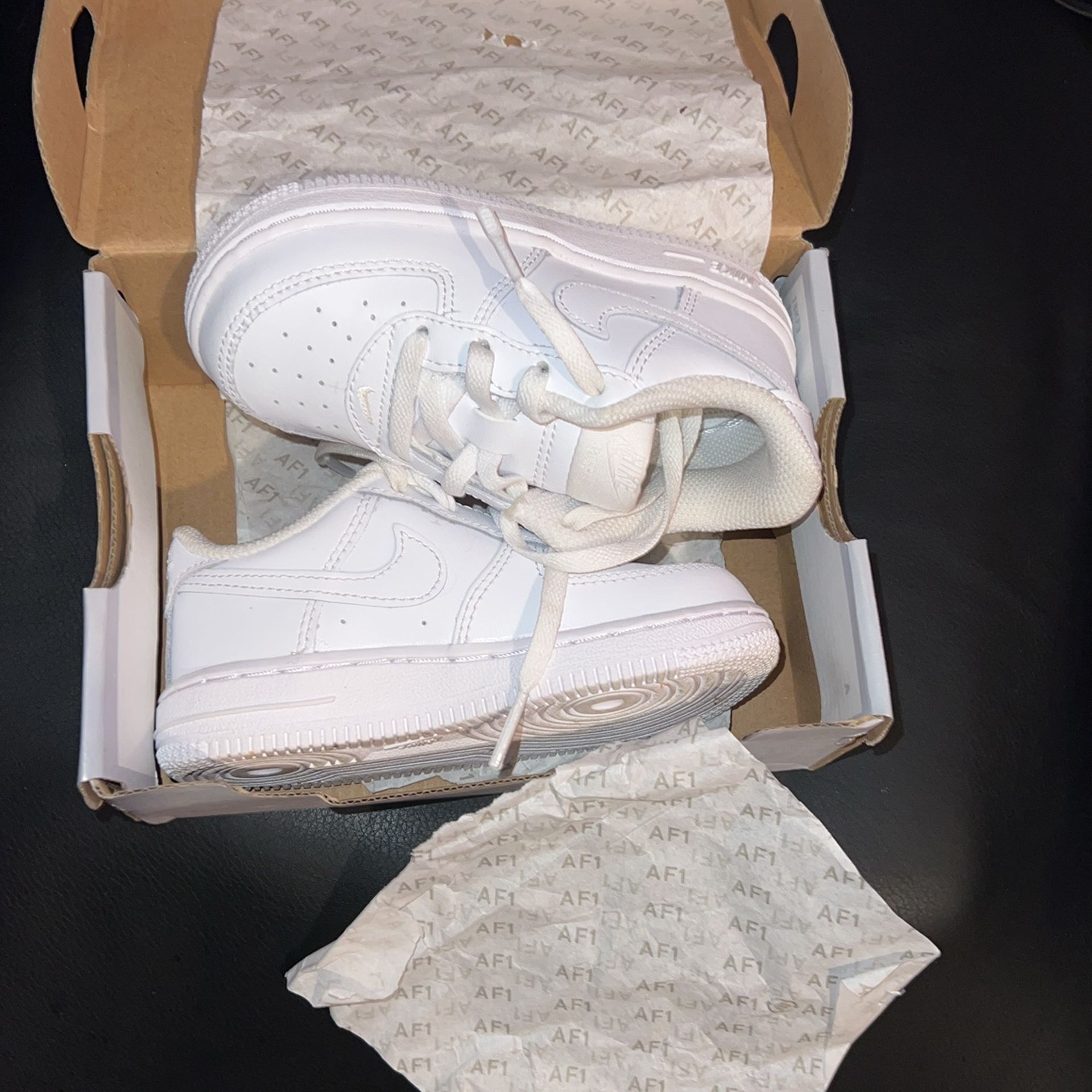 All White Air Forces Size 8c