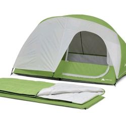 Ozark 4piece Trail Weekender Backpacking Camp Combo Tent Sleeping Bag Camp Pad #2390