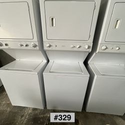 GE Combo 27”W Stackable Washer And Dryer Top Load Electric (#329)