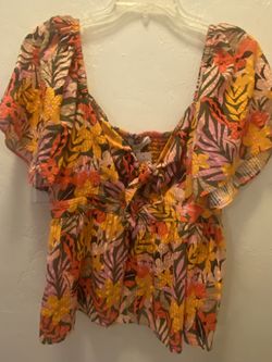 New women's casual printed blouse Brand : Loft Size M