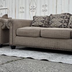 Ashley’s Homestore Furniture Nailhead Trim Sofa Couch Set 