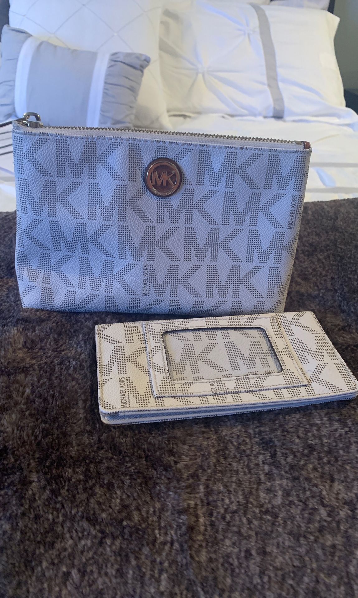 Michael Kors Make-up Bag and Checkbook Cover