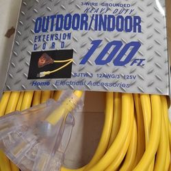 100ft 3 Port 12 Gauge Extension Cords 