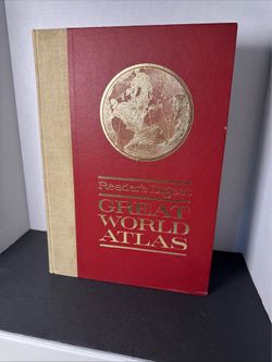 Reader’s Digest Great World Atlas Vintage 1963 Oversized Hardcover Book