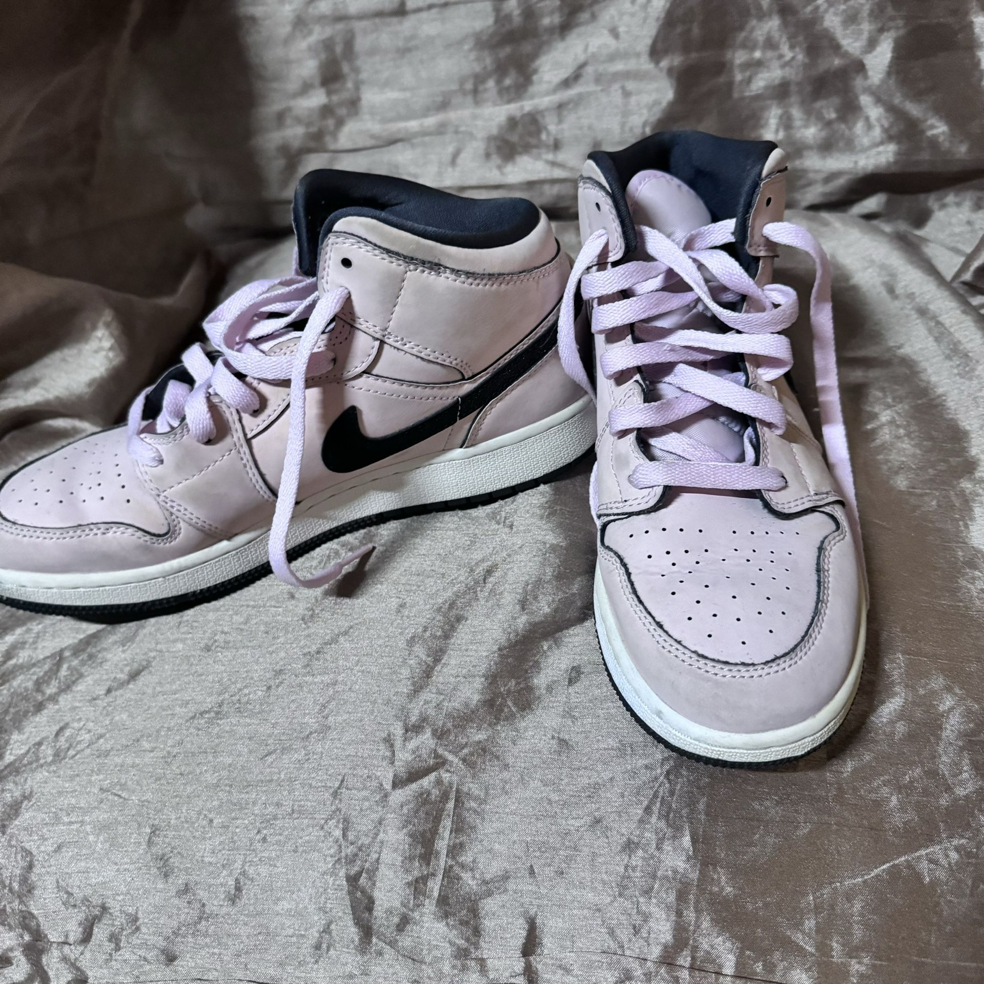 NIKE AIR JORDAN MID GS Size Pink Foam Black Rose OG Cotton - Main Image