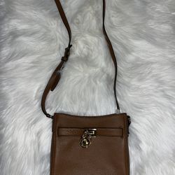 NWT Authentic Michael Kors Hamilton Traveler Brown Leather Crossbody Messenger Bag 35h6ghxc3l