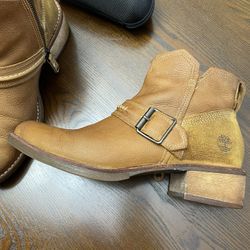 Booties Timberland Ortholite Real Leather Boots Size 8.5