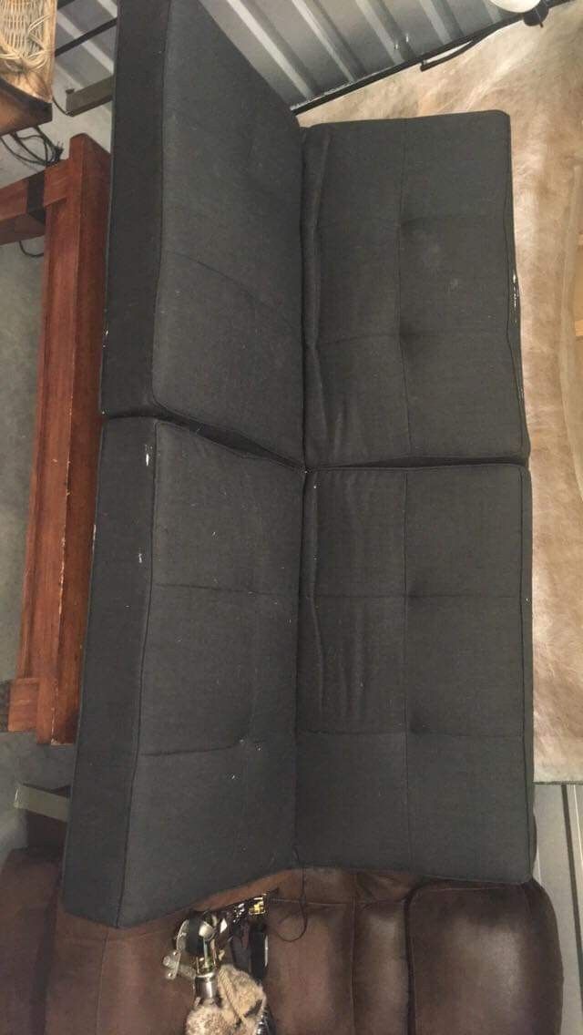 Comfy black futon sofa