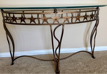 Star metal glass table