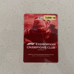 Formula One Miami Champions Club Access Ticket Sunday 