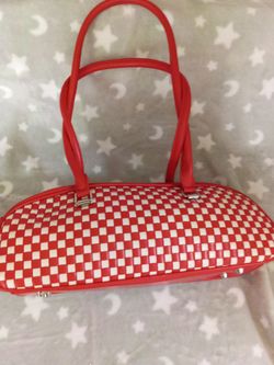 Medium Red and White Brand New Purse