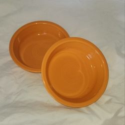 2 Fiestaware Orange Tangerine Bowls Cereal Soup Mcm