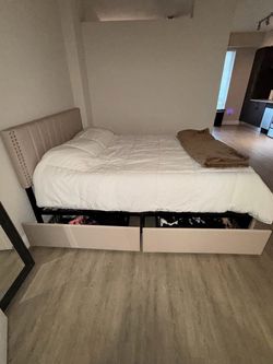 Full Size Bed Frame with Storage