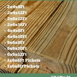 🌲Treated pine different sizes 🌲