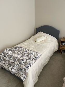 Twin bed with mattress