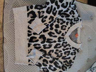 Leopard Print Knit Sweater