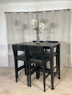 On-Trend BAR Height Dining Table With 4 Chairs / Mesa Comedor Alto y 4 Sillas