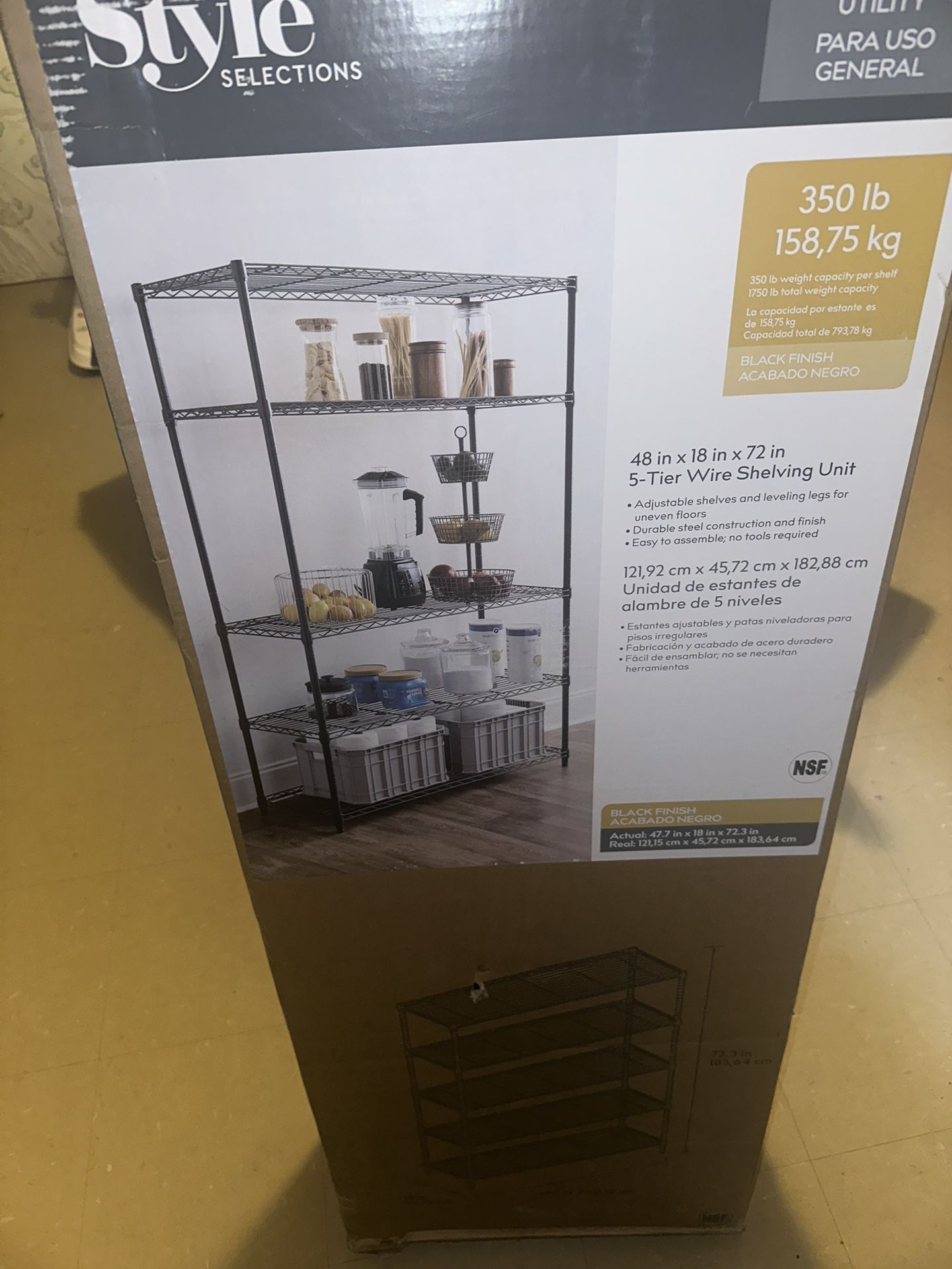 5-tier Wire Shelves
