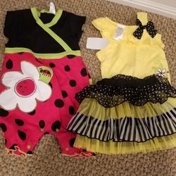 Baby Infant Lady Bug And Bee Outfit