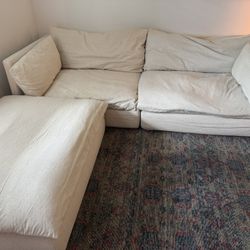 Crate and Barrel Unwind Feather Filled Couch 