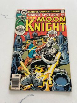 Marvel Spotlight 29 On the Moon Knight 1976 2nd Solo Story, Low Grade, Color Fade, Heavy Wear,VG-