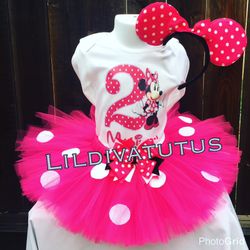 Hot pink Minnie Mouse tutu set