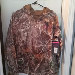 Womens Small Petite Real Tree Hooded Sweatshirt