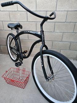 26" Black Men's Beach Cruiser
