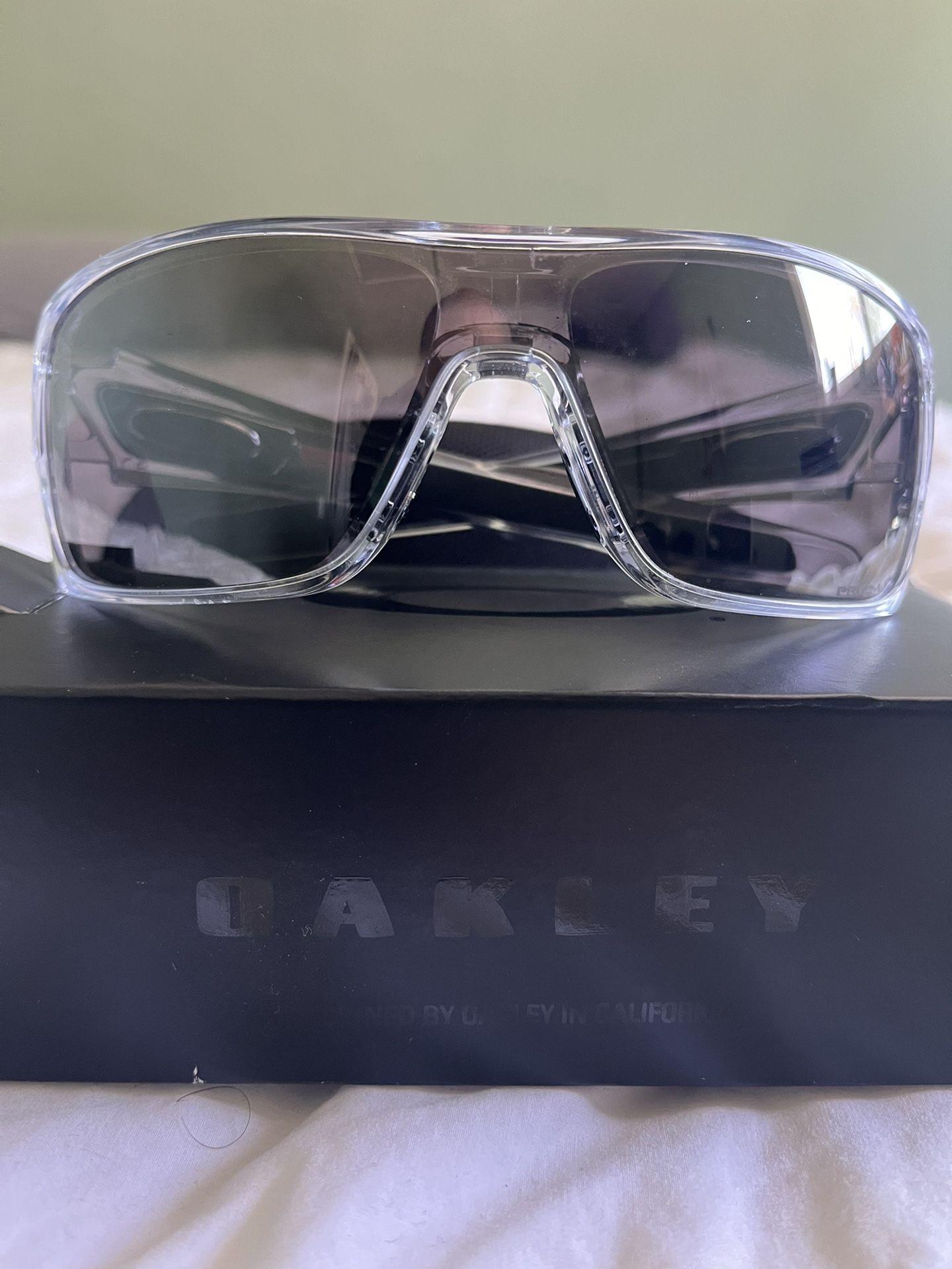 Oakley OO9307 Turbine Rotor Men's Rectangular Sunglasses - Polished Clear/Prizm