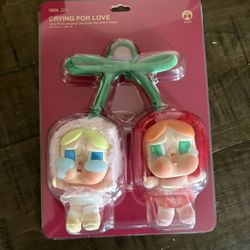 Popmart CRYBABY Crying For Love Series-Vinyl Plush Hanging Card (Love You Cherry Much)