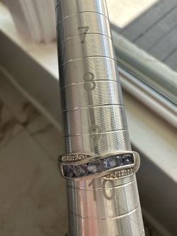 Amethyst  and sterling silver 9 1/2  size