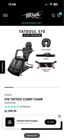 Tat soul tattoo chair