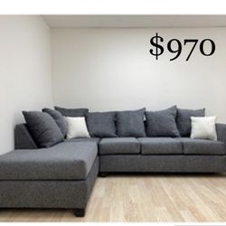 Gorgeous Gray Colored Sectional Set