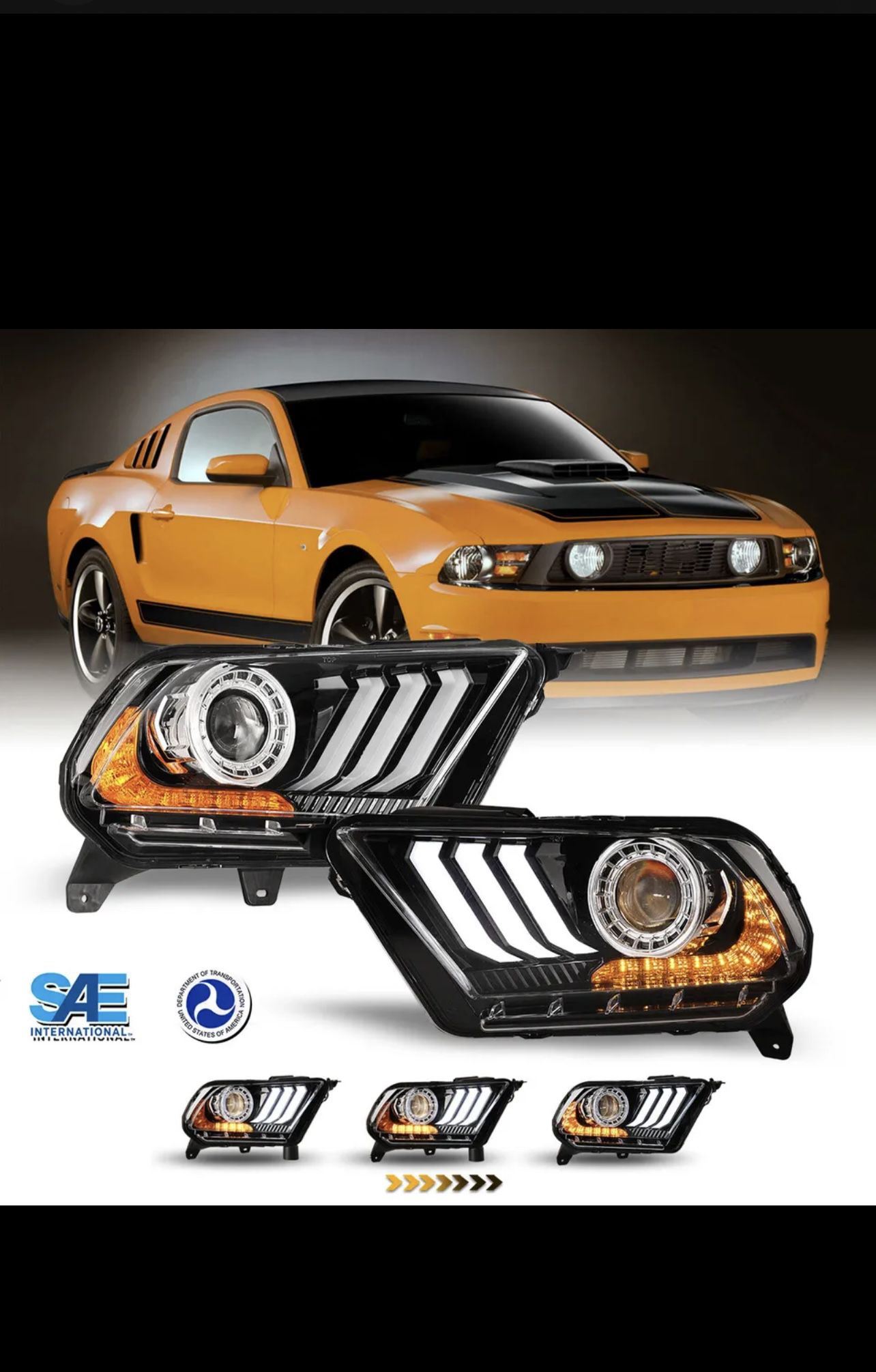 DRL 2010-2014 Mustang Headlights 