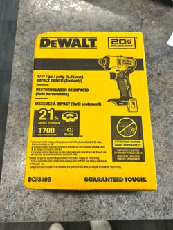 Dewalt 1/4” Impact Driver - BRAND NEW