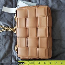 Gray Label Chain Bag  New. 9x2x6 Vegan Leather