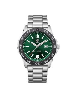 Luminox Pacific Diver Stainless Steel Green Dial Men's Quartz Watch, 44mm Item 400-55 Origin Swiss-made Always Visible Constant glow for up to 25 year