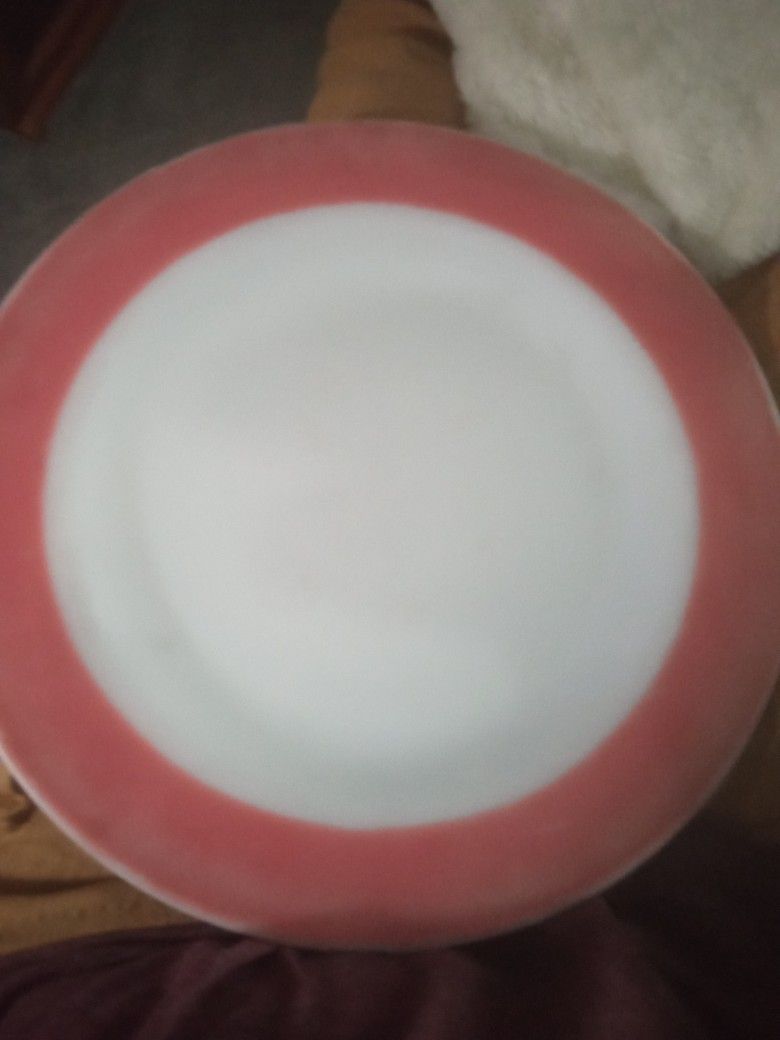 (2) Two Vintage Glass Plates #30 And #10