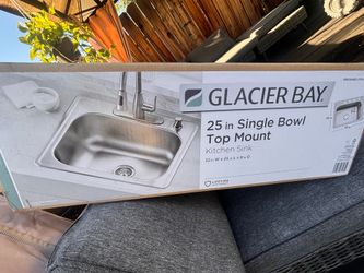 25 in Single bowl top mount