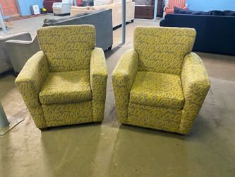 Nice Pair of Patterned Armchairs ( Delivery Available, See details)